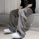 Wiaofellas Multipockets Straight Y2k Cargo Pants for Men Baggy Hip Hop Trousers Man Slacks Hiking Stacked Long High Quality Work Cheapest L