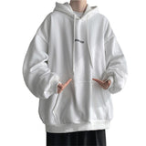 Wiaofellas Male Hoodie Coldproof Men Sweatshirt Pocket Male Hooded Fleece Lined Pullover Sweatshirt Daily Clothing