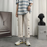 Wiaofellas Workwear Pants Men's Spring and Autumn Tide Brand High Street Wide-leg Ruffian Handsome Loose Straight Casual Pants