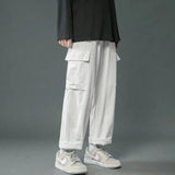 Wiaofellas Japanese Straight Work Pants Men's Spring and Summer Casual New Trend Ins Multi Pocket Cargo Pants Youth Fashion Wide Leg Pants