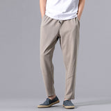 Wiaofellas Harlan Pants Men's Loose Casual Sports Chinese Style Men's Pants Large Size Sweatpants Solid Color Full Length Trousers