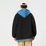 Wiaofellas Men's Spring Trendy Brand Hooded Jackets Street Style Fashion Vintage Tooling Coat Couple Harajuku Casual Men's Windbreaker