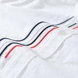 Wiaofellas 100% Cotton Long-sleeved Shirt Men Breathable Soft Refreshing Shirt Fashion Casual Simple Streetwear Cool White Shirts Men Top
