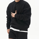 Wiaofellas Spring And Autumn Men's Hoodie Round Neck Loose Type Hoodie Men's Fashion Collocation