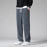 Wiaofellas Coffee, Gray, Black, Casual Pants Men's Spring And Autumn Style Wide Leg Pants Straight Loose Pants