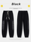 Wiaofellas New Men's Sweatpants Baggy Joggers Streetwear Fashion Letter Loose Harem Pants Casual Cotton Sweats Trousers Plus Size 8XL