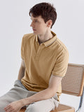 Wiaofellas Summer Men Polo Shirts New Classic Business Casual Solid Short Sleeve Tee Breathable Cotton Silk Cool Polos Slim T-Shirts