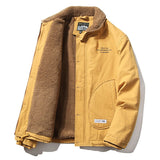 Wiaofellas Winter Cashmere Jackets Men Thicken Warm Lapel Cotton-padded Clothes Male Outdoors Camping Loose Coats Mens Chaqueta Hombre 4XL