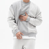 Wiaofellas Spring And Autumn Men's Hoodie Round Neck Loose Type Hoodie Men's Fashion Collocation