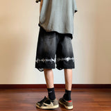 Wiaofellas Summer Ripped Denim Shorts Men Fashion 3 Colors Vintage Denim Shorts Mens Streetwear Hip-hop Loose Hole Jeans Shorts Men M-3XL