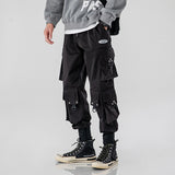 Wiaofellas Martin Boots High Street Tide Brand Functional Wind Overalls Men's Bundle Feet Loose Ruffian Handsome Paratrooper Pants Spring