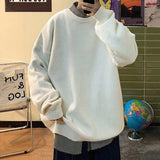 Wiaofellas Autumn Winter Mens Sweater Men's Knitting Pullovers Knitted Sweater Warm Men Loose Casual Sweaters Korean Fashion Streetwear