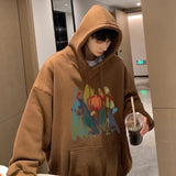 Wiaofellas-Men's 100% Cotton Hooded Hoodies Fashion Trend Sweatshirts Oversized Couple Clothes Pullover Thickened Plush Coats