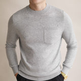 Wiaofellas New Korean Style Men Knitted Sweaters Fashion Slim Fit Pullover Mens Casual Knitwear Pullovers Male Solid O-neck Sweaters B225