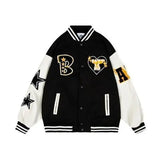 Wiaofellas American retro stitching jacket spring and autumn women's loose hip-hop ins baseball jacket tmen's and women's tide brand