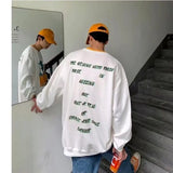 Wiaofellas Men's Hoodless Sweater Spring and Autumn Men's Wear Clothes Without A Hood Tide Brand High Street
