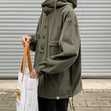 Wiaofellas Vintage Hooded Jacket Bomber Jacket Streetwear Military Hoodies Sweatshirts Loose Mountain Climbing Casual Jackets Sportswear