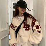 Wiaofellas American retro stitching jacket spring and autumn women's loose hip-hop ins baseball jacket tmen's and women's tide brand