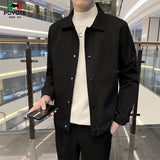 Wiaofellas Spring Summer Men's Casual Jacket Solid Fashion Slim Fit Bomber Male Business Jackets New Arrival Stand Collar Coat N09