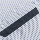 Wiaofellas Summer Stripe Shirts for Men City Boy Outdoor Fashion Streetwear Loose Casual Short Sleeve Shirts Blouses Mens Oversize Shirts