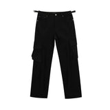 Wiaofellas  travisscott Pants 1:1 High Quality Metal VUJADE Pencil Pants Black Trousers Inside Tag