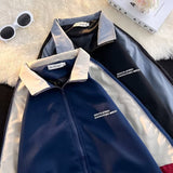 Wiaofellas Harajuku Patchwork Varsity Jacket Men Streetwear Color Block Bomber Windbreaker High Quality Lightweight College Jacket Couple