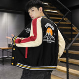 Wiaofellas Casual Spring Autumn Cotton Baseball Jackets Men's Printed Hip Hop Patchwork Bomber Coats Streetwear Unisex Loose Tops Clothing