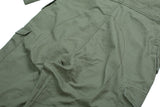 Wiaofellas Men's wear multi-pockets workwear jumpsuit black green single breasted loose long sleeve turn down collar trousers 9Y4105