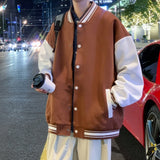 Wiaofellas Campus Couple Single-breasted Varsity Clothing Spring and Autumn New Active Jacket Lightweight and Thin Baseball Jacket