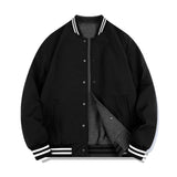 Wiaofellas Men's Jackets Bomber Jacket Varsity Baseball Jacket Windbreakers Oversize Hip hop Outerwear for College Couples Clothing Custom