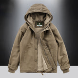 Wiaofellas Mens Coat Winter Cotton-padded Jacket Hooded Lamb Cashmere Male Large Size Cargo Jackets Cardigan Outerwear Chaquetas Hombre