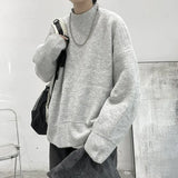 Wiaofellas Half High Neck Sweater Men's Autumn and Winter New Trend Knitwear Loose and Versatile Temperament Commuter Casual Coat