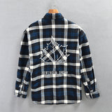 Wiaofellas Z211 Plaid Vintage Shirt Long Sleeve 100% Cotton High Quality Men Business Casual Classical Blouse Soft Comfortable Premium Tops