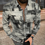Wiaofellas Europe America Men Fashion Casual Clothing Long sleeved Shirt Hawaiian Cardigan Gentleman Design Everyday Formal Wear Button Top