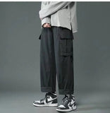 Wiaofellas Japanese Straight Work Pants Men's Spring and Summer Casual New Trend Ins Multi Pocket Cargo Pants Youth Fashion Wide Leg Pants