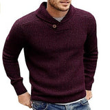 Wiaofellas Autumn Winter Sweater Europe and The United States Plus-size Men's Solid Color Pullover Sweater Mens Clothes  Sweater