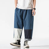 Wiaofellas Streetwear Men Jeans Pants Ankle-length Japanese Casual Jeans Men Fashion Jogging Pants Male Large Size Baggy Harem  Loose
