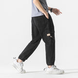 Wiaofellas 8Xl Spring Cotton Cargo Pants Men Oversize Pocket Drawstring Male Casual Pants Plus Big Size Men's Clothes 7XL 6XL 5XL Z584