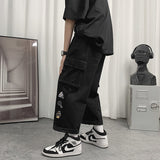 Wiaofellas Workwear Pants Men's Spring and Autumn Tide Brand High Street Wide-leg Ruffian Handsome Loose Straight Casual Pants