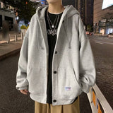 Wiaofellas New Men's Hoodies Kpop Style Streetwear Pockets Sweatshirts Men Casual Harajuku Men clothing pullover Loose Hoodies Men