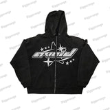 Wiaofellas American style Hip Hop star Print Long Sleeve Oversized Women Hoodie Men Street Trend Y2K Harajuku Vintage Couple Sweatshirt man