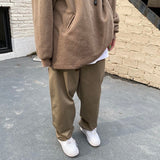 Wiaofellas Men's pants loose all-match overalls autumn and winter ins tide wide-leg trend y2k casual pants men's trousers
