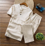 Wiaofellas Retro Chinese Style Zen Tea Shirts Pants Kung Fu Uniform  Medieval Viking Fashion Casual T-shirt Trousers Tang Suit Men Sets