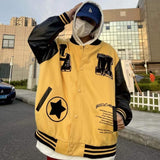 Wiaofellas Hip-Hop Letters Embroidered Jackets Coats In Europe And America Men's Y2K Street Retro Baseball Uniform Couple Casual Jacket Men