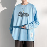 Wiaofellas Autumn Spring Men Sweatshirts harajuku Crew Neck Letter Print Couple Streetwear Casual Pullover New Hoodies