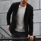 Wiaofellas Spring and summer men's cotton linen loose solid color thin regular casual Blazer