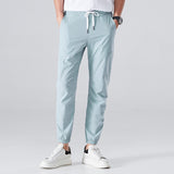 Wiaofellas New Summer Light&Thin Men Sweatpants Breathable Quick Dry  Sport Golf Outdoor Trousers Male Stretch Nylon Fabric Casual Pants