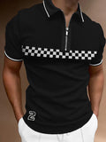Wiaofellas Casual England Style short sleeve Polo Shirt Men's Vintage Solid Zipper O Collar Shirt Pullover Summer Fashion Men's Shirt