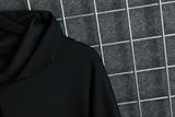 Wiaofellas Men's Hoodies Sweatshirt Autumn Casual Black Techwear Hip Hop Harajuku Hoodie Men Ribbons Patchwork Japanese Streetwear Darkwear