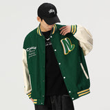 Wiaofellas Men Spring Baseball Clothes Leather Jacket Bomber Street Style Embroidered Fashion Vintage Tooling Jacket Harajuku Brand Jacket